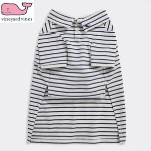 Vineyard Vines Navy Striped Cream Dog Pique Polo Shirt XXL